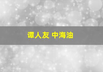 谭人友 中海油